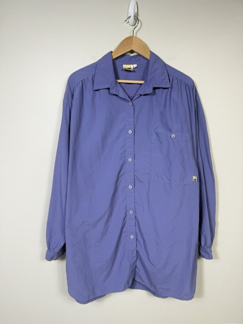 Solumbra Womens XL Sun Protective Shirt Long Sleeve Button Down Purple Outdoor
